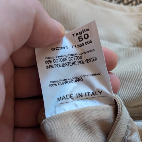 TOMBOLINI - Beige gabardine coat - Sz 50 - Picture 10 of 10